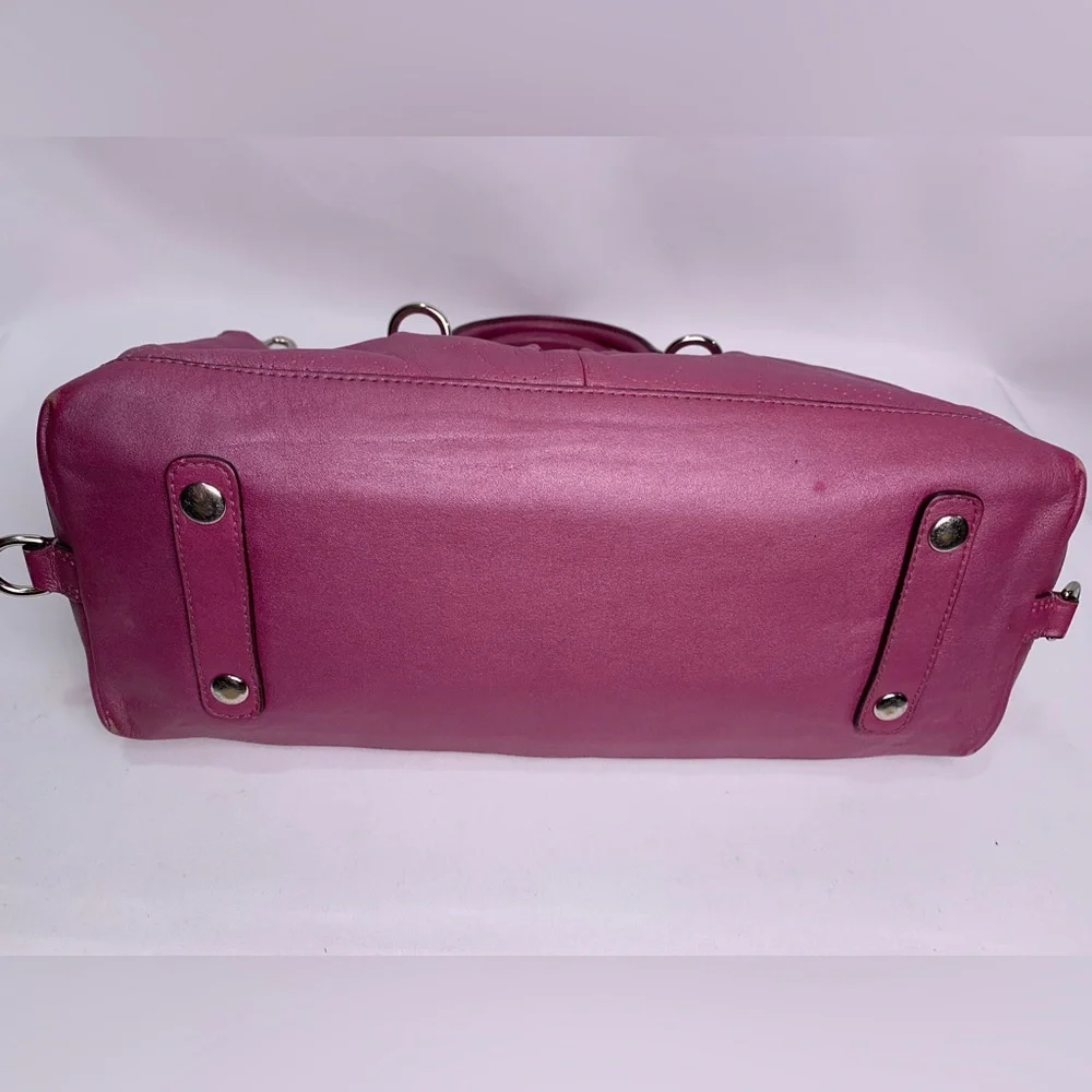 Coach Ashley Pink Leather Convertible Hobo Bag Mauve - Picture 11 of 15